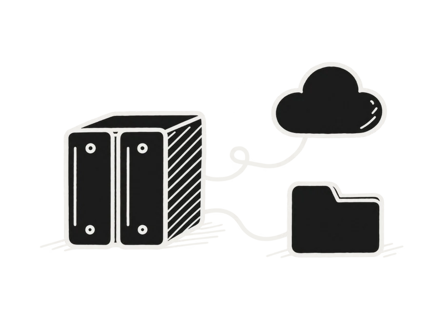 通过 WebDAV 连接 NAS 的示意图