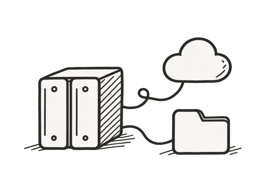 通过 WebDAV 连接 NAS 的示意图